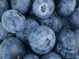 Blueberries Background Top View, Antioxidant foods, overhead