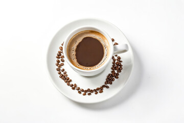 Fototapeta premium Cup of Coffee with Coffee Beans