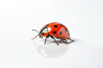 Fototapeta premium Ladybug on White Background