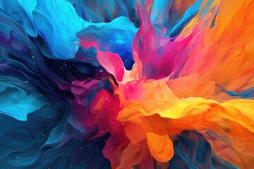 Vibrant Abstract Color Explosion