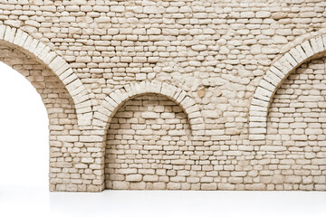 Stone Wall with Arched Openings