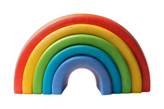 Colorful Wooden Rainbow Toy