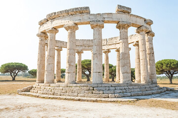 Fototapeta premium Ancient Greek Temple Ruins in the Countryside