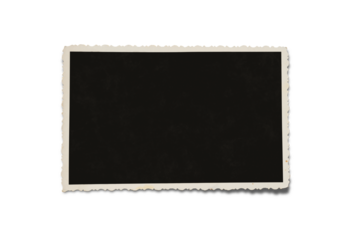 Old, blank photograph isolated on transparent background, png file