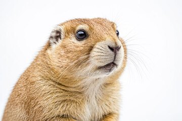 Fototapeta premium Close-up of a Curious Black-tailed Prairie Dog