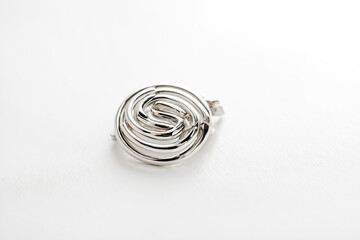 Fototapeta premium Silver Spiral Brooch