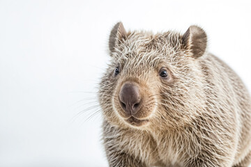 Close-up portrait of a wombat