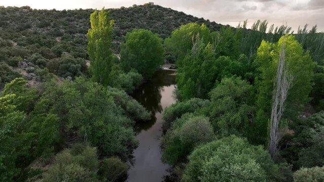 San Martin de Montalban y el Arroyo del Torcon en Toledo