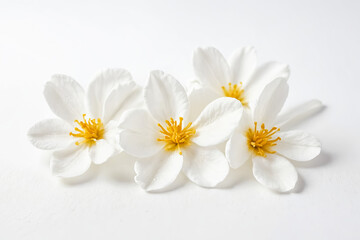 Fototapeta premium Delicate White Flowers with Yellow Centers