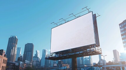empty white billboard for logo, ad, banners and other presentations