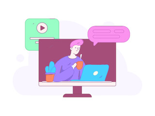 Education and learning people flat vector concept hand drawn illustration
