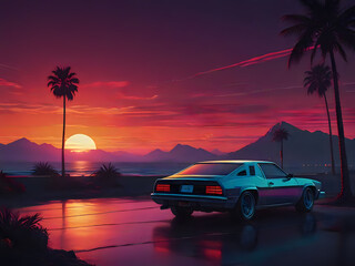 Golden Hour Drive: Chasing the Sunset with the Car