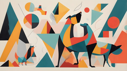 Obraz premium geometric abstract picture