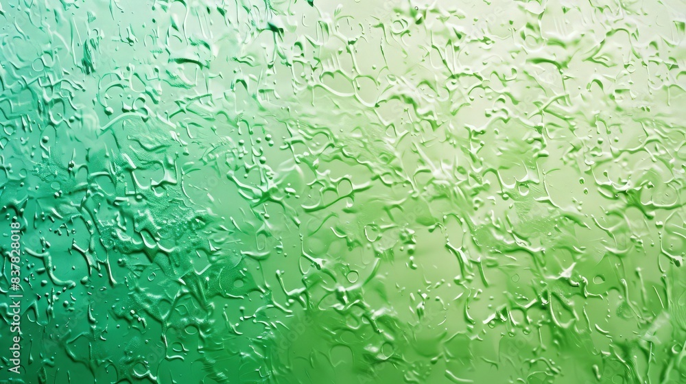 Poster close-up view of a gradient from emerald green to lime green.