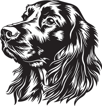 english Cocker Spaniel dog clipart, english Cocker Spaniel black vector