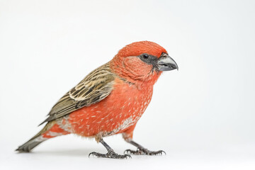 Close-up of a Red Crossbill Bird