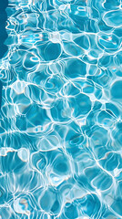 Water background top view, ripple and flow with waves. Summer blue swimming pool,  Sea, ocean surface 