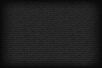 Dark brick wall horizontal background © LineCraft
