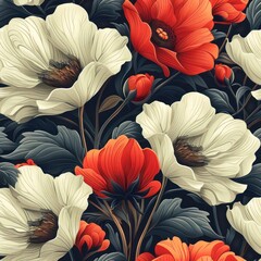 seamless pattern background of a flowers