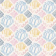 Abstract retro seamless pattern. vintage ornament endless background. Vector flat illustration