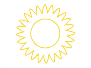 Sun Sketch Line Art Illustration