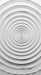 Fototapeta premium Concentric white circles, radiating from center on white background