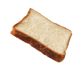 One piece of fresh toast bread isolated on white