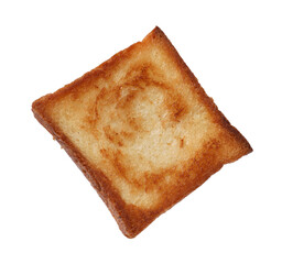 Piece of fresh toast bread isolated on white