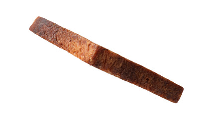 Piece of fresh toast bread isolated on white