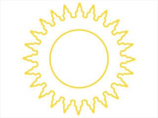 Hand Drawn Sun Line Art