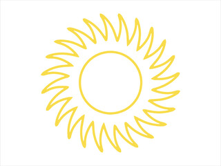 Sun Shape Line Art Background Illustration