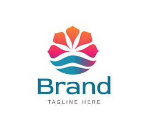Obraz premium Colorful flower logo design template elements. Usable for Branding and Business Logos. 