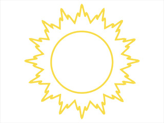 Sun Sketch Line Art Illustration