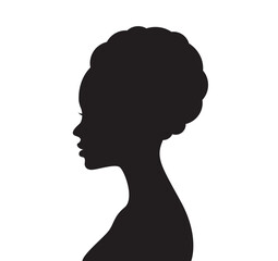 African american woman silhouette vector illustration
