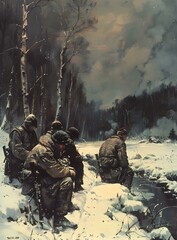 World War II, Battle of the Bulge, Soldiers Praying