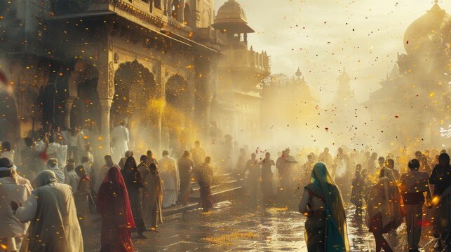 The Hindu festival of colors, where people throw colored powders and water to celebrate the arrival of spring.