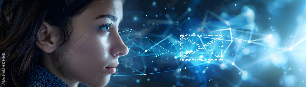 Poster photo realistic blend of customer service representative and ai chatbot concept illustrating ai s ro
