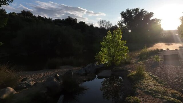 San Martin de Montalban y el Arroyo del Torcon en Toledo