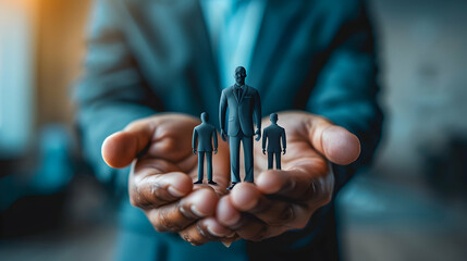 Photo realistic image of an employee receiving career counseling support during layoffs, ideal for business and HR ads