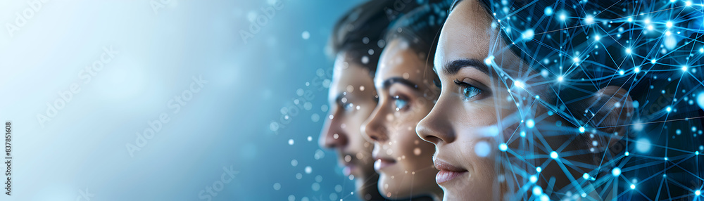 Poster transitioning boundlessly: a photorealistic employee embracing new horizons through linkedin profile