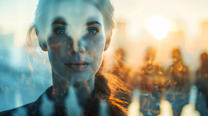 Photo realistic depiction of an employee combined with a relocation announcement, symbolizing the disruptions and challenges of moving   perfect for business and HR ads on Adobe St