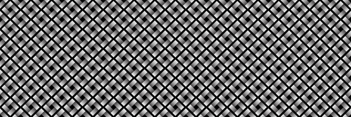Seamless black gradient metal grid pattern with retro vintage design. for black background