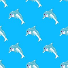 pattern with dolphins
