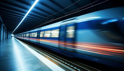 train, station, subway, metro, speed, motion, city, tunnel, underground, railway