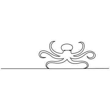 recommend clip art: Octopus   continuous one line drawing of outline vector illustration
                    