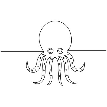 recommend clip art: Octopus   continuous one line drawing of outline vector illustration
                    