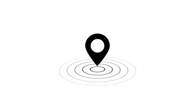 GPS icon vector logo design. Map pointer icon. Pin location symbol.on a white background