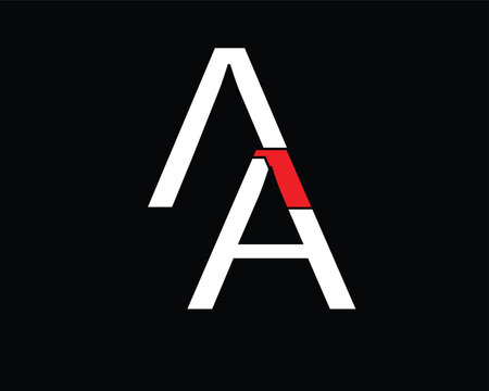 AA initials letter vetcor logo abstact monogram 
