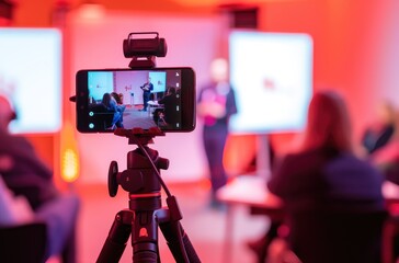 Smartphone Captures Live Presentation at Business Event