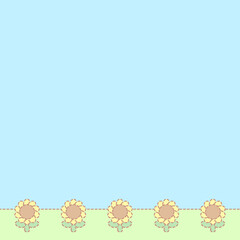 ファンシーひまわり畑スクエア壁紙⭐︎